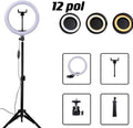 Kit Completo Ring Light Profissional 6 / 8 / 10 / 12 / 18 polegadas Com 2.1M Tripé Universal e controle remoto