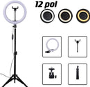 Kit Completo Ring Light Profissional 6 / 8 / 10 / 12 / 18 polegadas Com 2.1M Tripé Universal e controle remoto