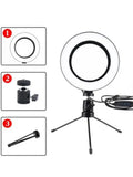 Kit Completo Ring Light Profissional 6 / 8 / 10 / 12 / 18 polegadas Com 2.1M Tripé Universal e controle remoto