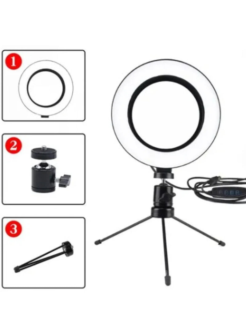 Kit Completo Ring Light Profissional 6 / 8 / 10 / 12 / 18 polegadas Com 2.1M Tripé Universal e controle remoto