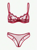 "Conjunto de Lingerie Sexy em Renda – Elegância e Sensualidade"