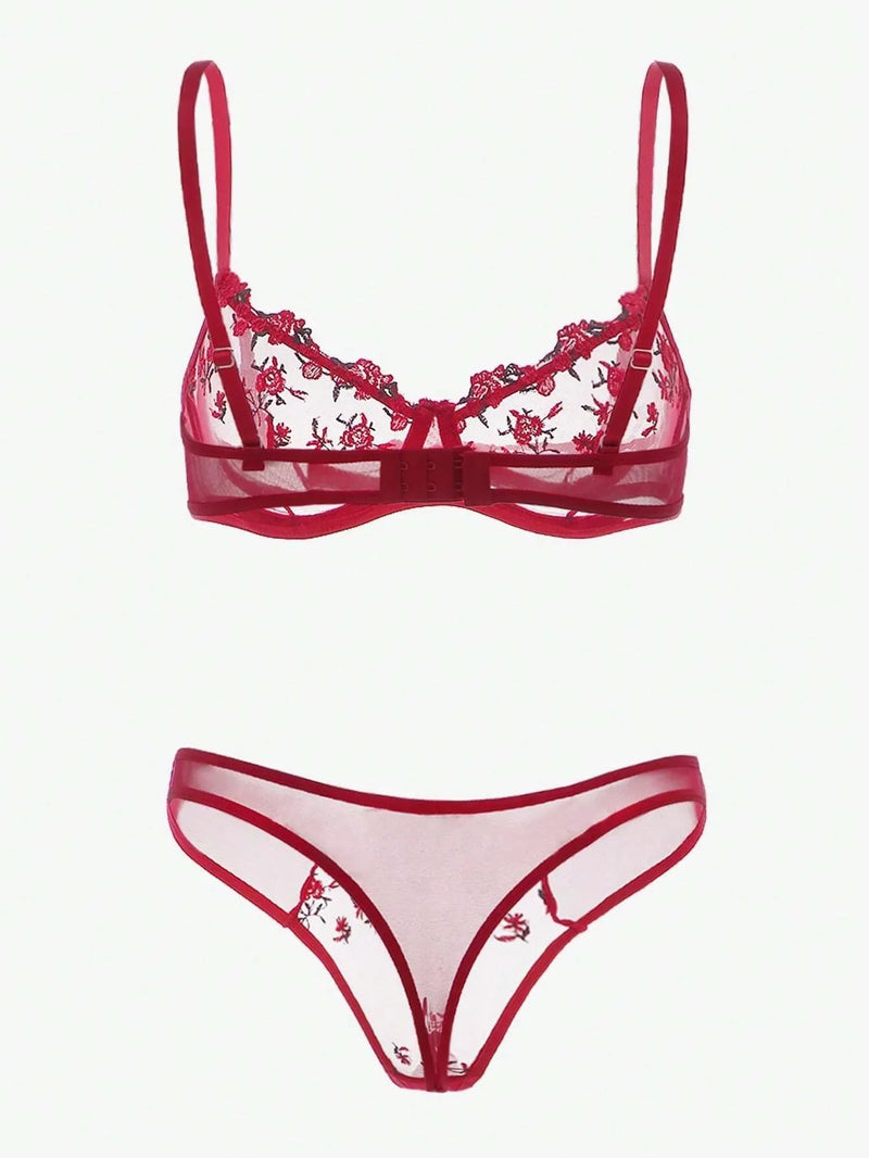 "Conjunto de Lingerie Sexy em Renda – Elegância e Sensualidade"