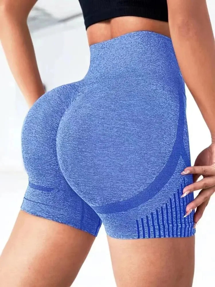 Shorts Fitness Feminino de Cintura Alta para Yoga e Treino