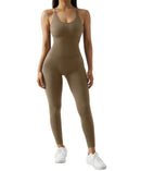 Macacão Bodycon Fitness Feminino Sem Mangas