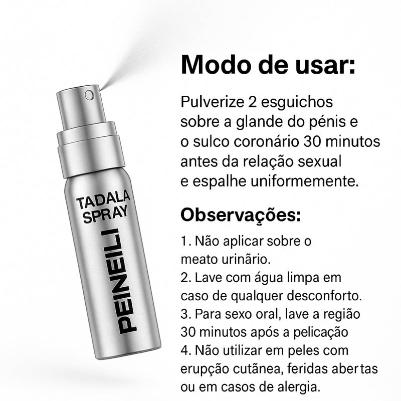 Tadala Spray PEINEILI - O fim da impotência e ejaculação precoce + FRETE GRÁTIS